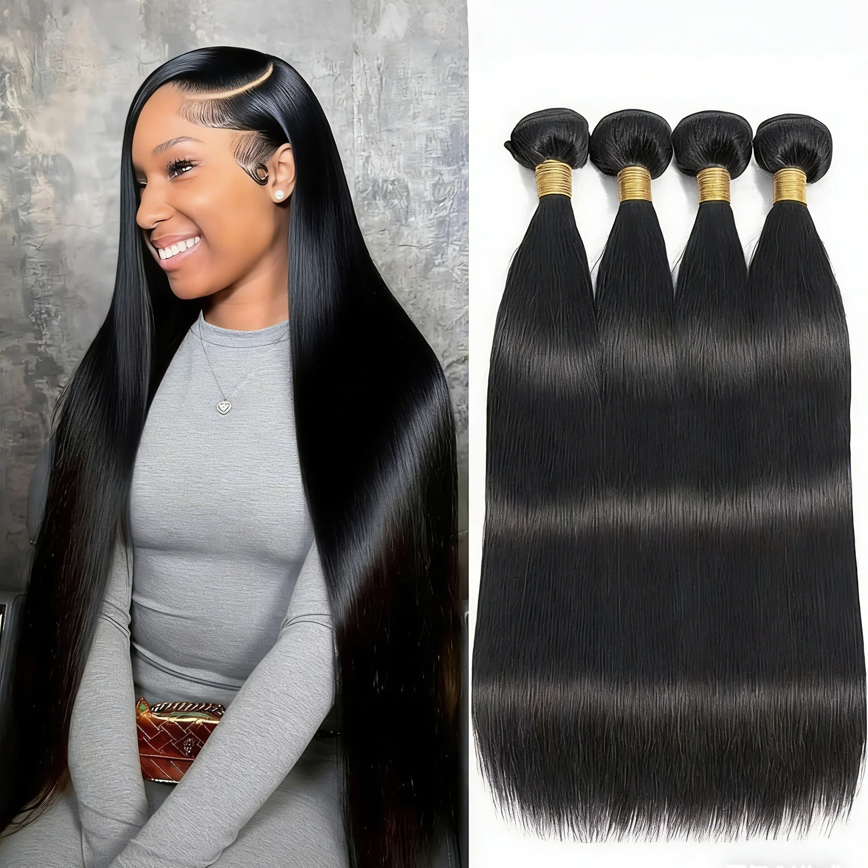 Натуральные прямые волосы 16A, 100% человеческие волосы, прямые пучки 14, 16, 18 дюймов, бразильские волосы Remy Virgin, черные
Натуральные прямые волосы 16A, 100% человеческие волосы, прямые пучки 14, 16, 18 дюймов, бразильские волосы Remy Virgin, черные