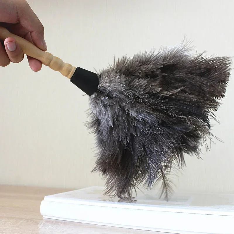 Feather Duster Ostrich Duster Feather Fur Brush Wooden Handle Duster Anti-static Dust Removal Dusters for Home Cleaning Tools
Feather Duster Ostrich Duster Feather Fur Brush Wooden Handle Duster Anti-static Dust Removal Dusters for Home Cleaning Tools