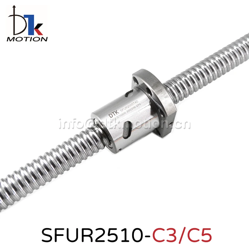 DTK Motion SFU2510 Ground C5 Ball Screw 500 600mm R25 Thread Shaft Lead 10mm High Precision Flange CNC Spindles Replace TBI SFUR
DTK Motion SFU2510 Ground C5 Ball Screw 500 600mm R25 Thread Shaft Lead 10mm High Precision Flange CNC Spindles Replace TBI SFUR