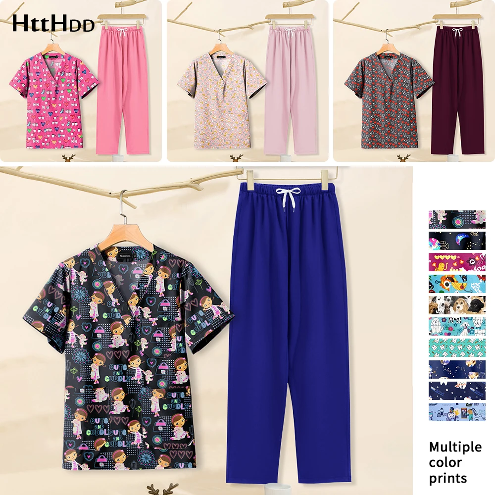 Nurses Accessories for Hospital Pediatric Nursing Cartoon Printed Work Suit Hot Selling Cleaning Beauty Salon Spa Uniforms Women
Nurses Accessories for Hospital Pediatric Nursing Cartoon Printed Work Suit Hot Selling Cleaning Beauty Salon Spa Uniforms Women