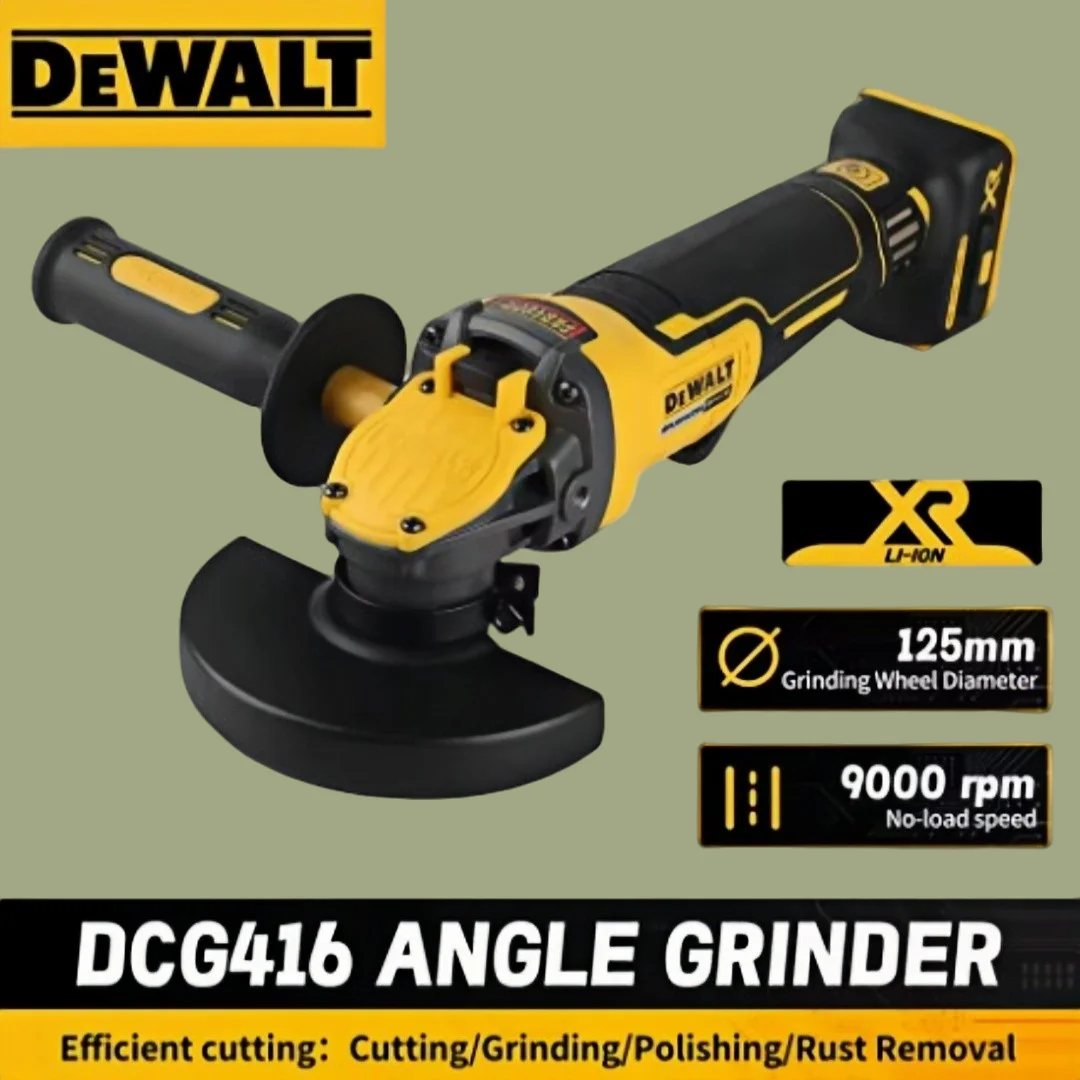 DEWALT DCG416 125mm Brushless Angle Grinder Bare Tool 9000/min 20V Lithium Battery Polisher Cutting Machine
DEWALT DCG416 125mm Brushless Angle Grinder Bare Tool 9000/min 20V Lithium Battery Polisher Cutting Machine