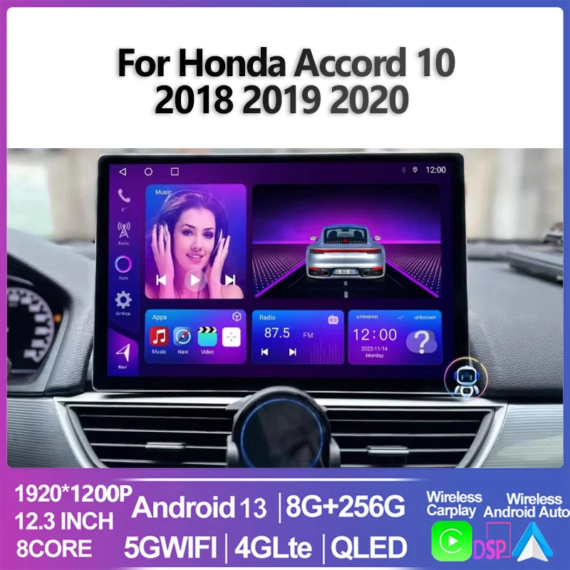 Автомагнитола для Honda Accord 10, 13,3, 2018, 2019, Android 13, 2020 дюйма, мультимедийный плеер с GPS, беспроводная, Carplay, видео, стерео, 2 DIN
Автомагнитола для Honda Accord 10, 13,3, 2018, 2019, Android 13, 2020 дюйма, мультимедийный плеер с GPS, беспроводная, Carplay, видео, стерео, 2 DIN