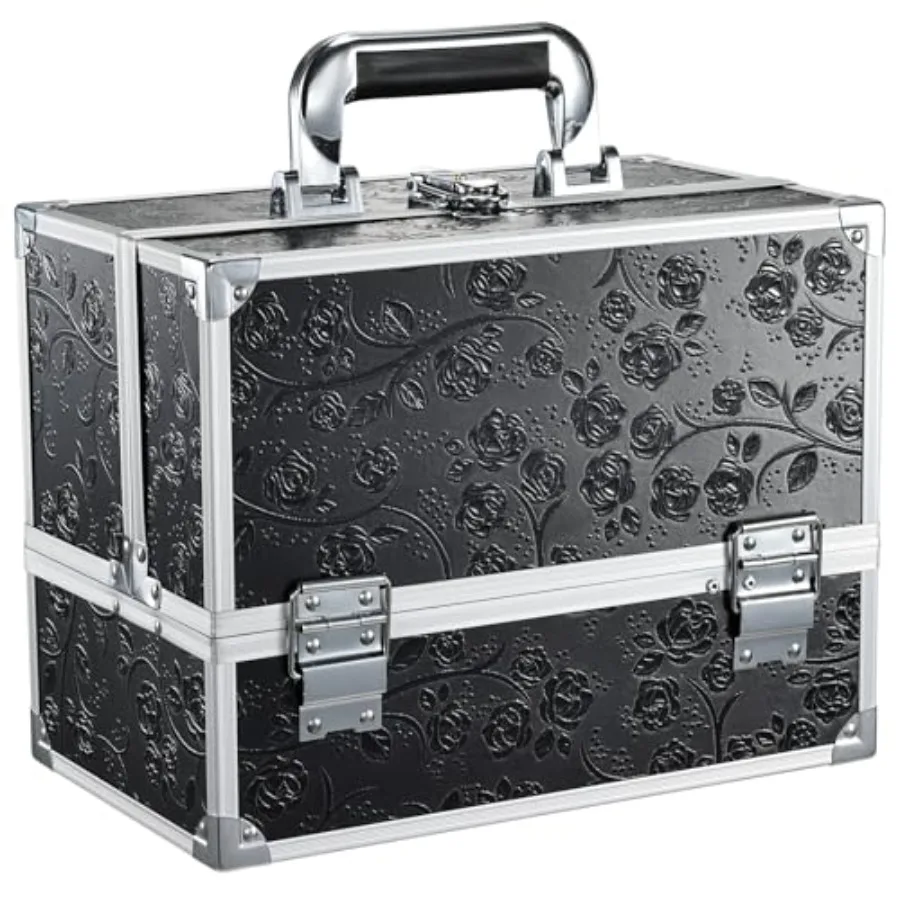 FRENESSA Makeup Train Case Makeup Box 11.8 Inch Large Makeup Case Organizer 3 Trays with Mirror Locking Cosmetic Storage Box fo
FRENESSA Makeup Train Case Makeup Box 11.8 Inch Large Makeup Case Organizer 3 Trays with Mirror Locking Cosmetic Storage Box fo