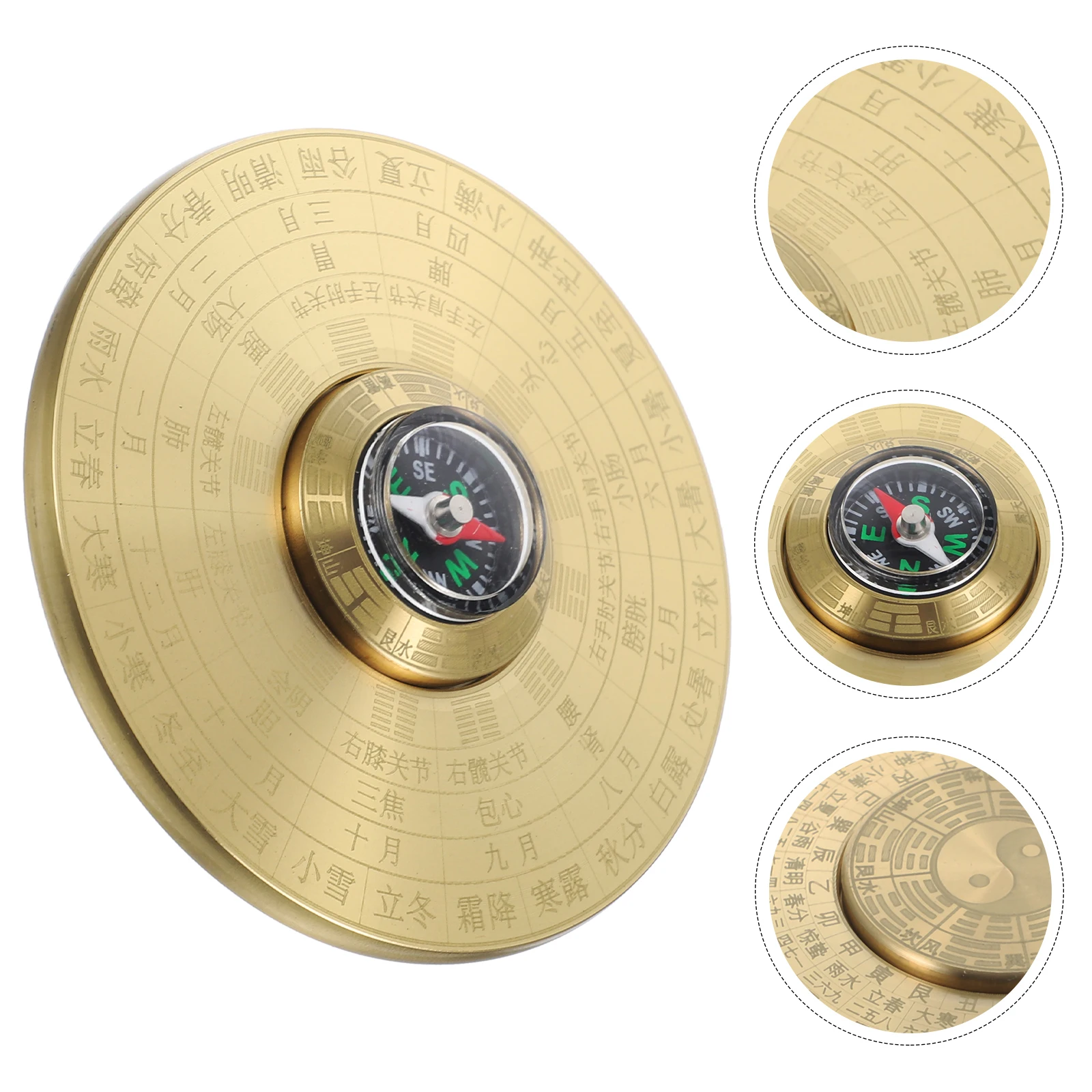 Brass Compass Handle Retro Chinese Metal Decor Delicate Traditional Small Outdoor Travel Camping Tool Rotatable Eight Trigrams
Brass Compass Handle Retro Chinese Metal Decor Delicate Traditional Small Outdoor Travel Camping Tool Rotatable Eight Trigrams