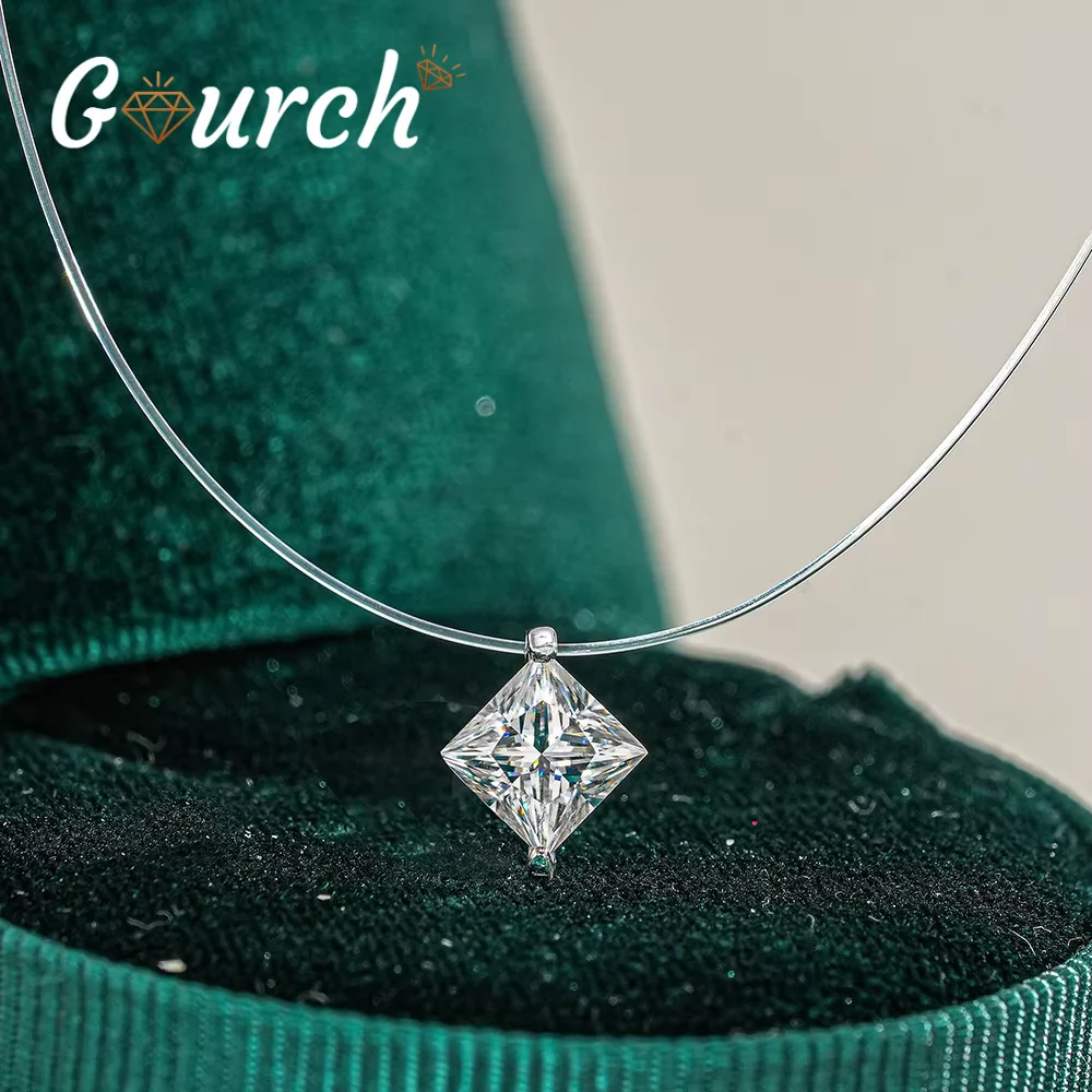 Невидимая леска Gourch, 1 карат, муассанит, ожерелье для женщин, стерлинговое серебро S925, обручальное кольцо, ювелирные изделия, сертифицированное GRA
Невидимая леска Gourch, 1 карат, муассанит, ожерелье для женщин, стерлинговое серебро S925, обручальное кольцо, ювелирные изделия, сертифицированное GRA
