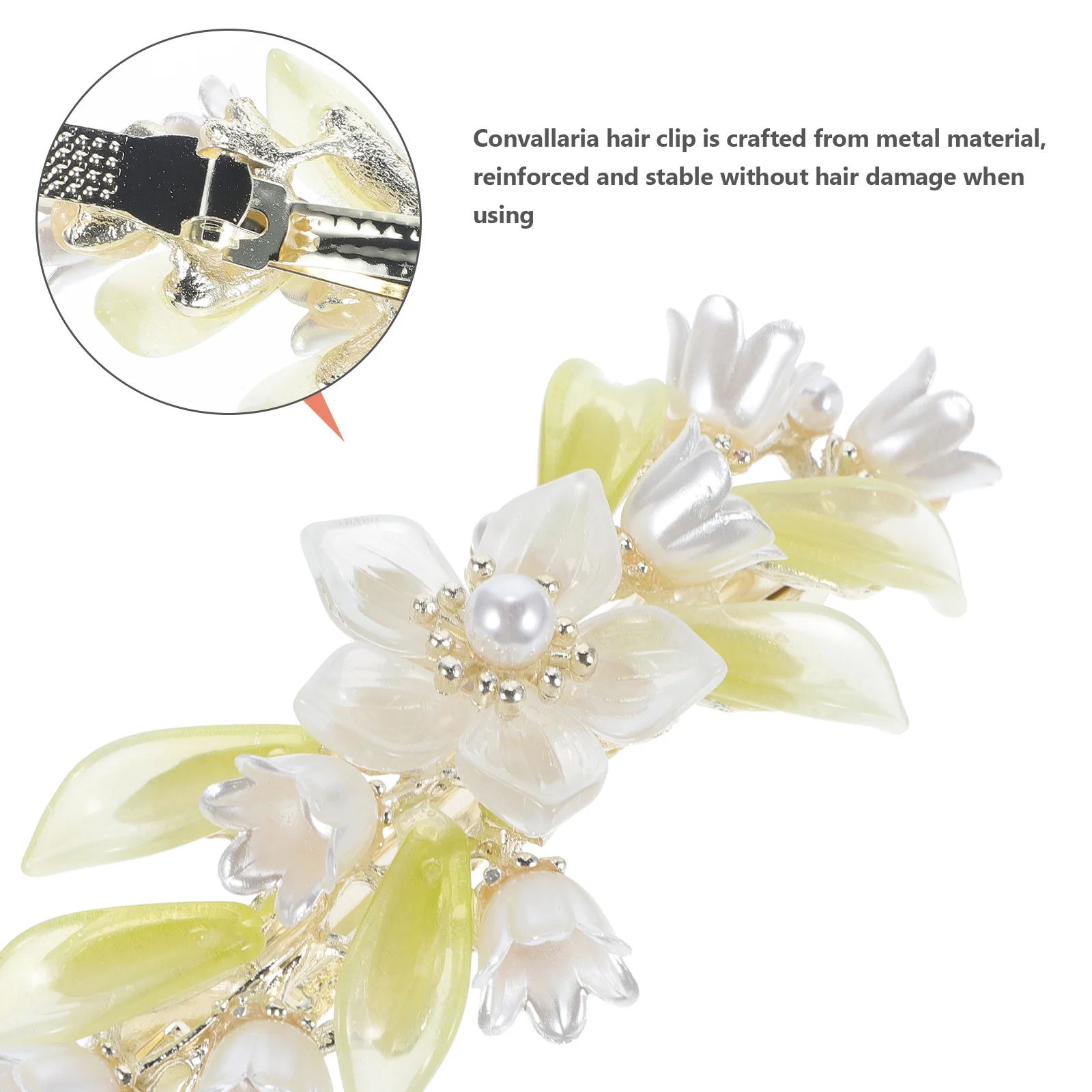 Lily Of The Valley Clip Metal Barrette For Women Flower Hair Accessories Styling Thick Hair Decor Aesthetic Hairpins 
Lily Of The Valley Clip Metal Barrette For Women Flower Hair Accessories Styling Thick Hair Decor Aesthetic Hairpins