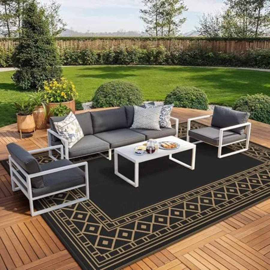 Outdoor Rug Waterproof 10'x14' for Patio, Foldable Reversible Plastic Straw Carpet for RV, Deck, Picnic, Porch, Camper, Balcony
Outdoor Rug Waterproof 10'x14' for Patio, Foldable Reversible Plastic Straw Carpet for RV, Deck, Picnic, Porch, Camper, Balcony