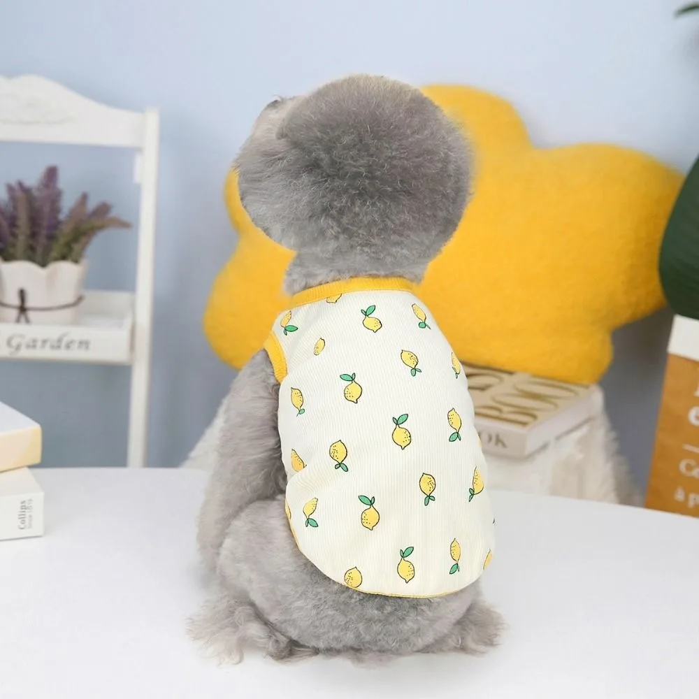 Pet Clothing Lemon Pattern Dog Clothes Soft Cute Pet Shirt Sleeveless Breathable Pet T-shirt Puppy
Pet Clothing Lemon Pattern Dog Clothes Soft Cute Pet Shirt Sleeveless Breathable Pet T-shirt Puppy
