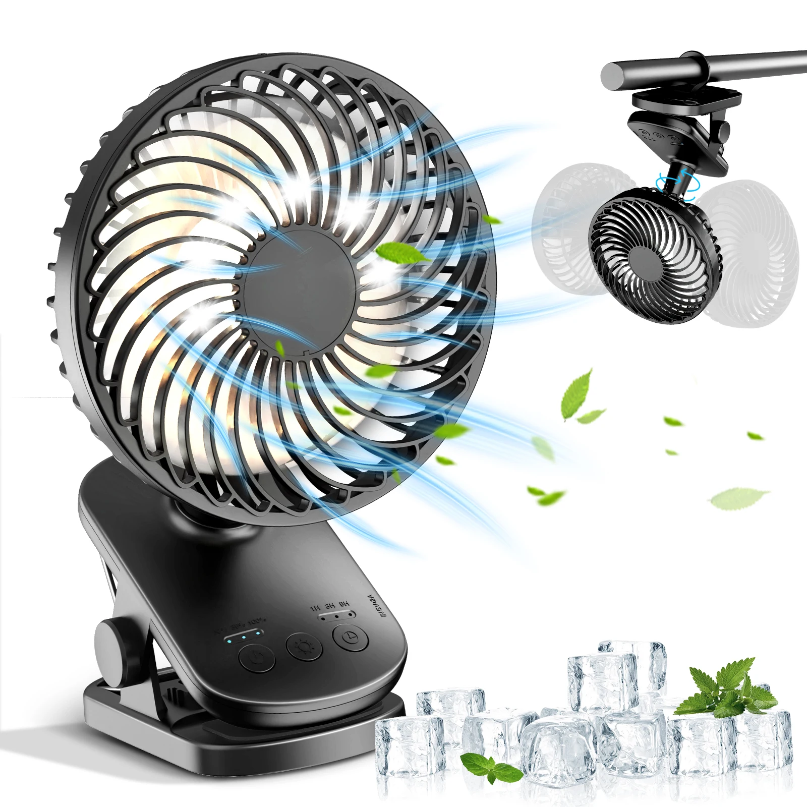 Mini Portable Clip on Fan,Desk Fan,4 Speeds Quiet Wind 360 ° Automatic Shaking Head Air Supply,with Battery 4000mAh Camp Lamp
Mini Portable Clip on Fan,Desk Fan,4 Speeds Quiet Wind 360 ° Automatic Shaking Head Air Supply,with Battery 4000mAh Camp Lamp