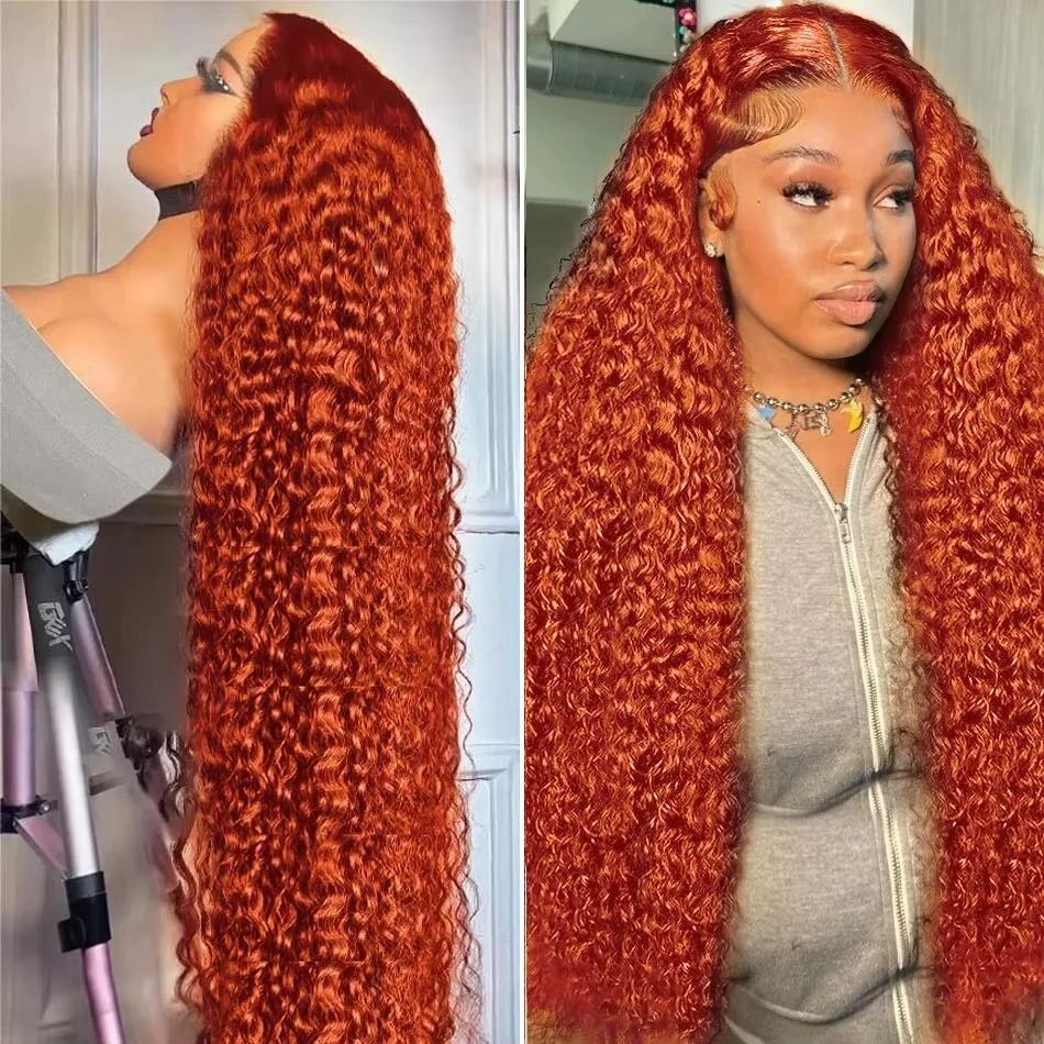 240 Density 350 Orange Ginger Curly Human Hair Wigs For Women 13x6 Hd Lace Frontal Deep Wave Wigs Brazilian Water Wave Color Wig
240 Density 350 Orange Ginger Curly Human Hair Wigs For Women 13x6 Hd Lace Frontal Deep Wave Wigs Brazilian Water Wave Color Wig