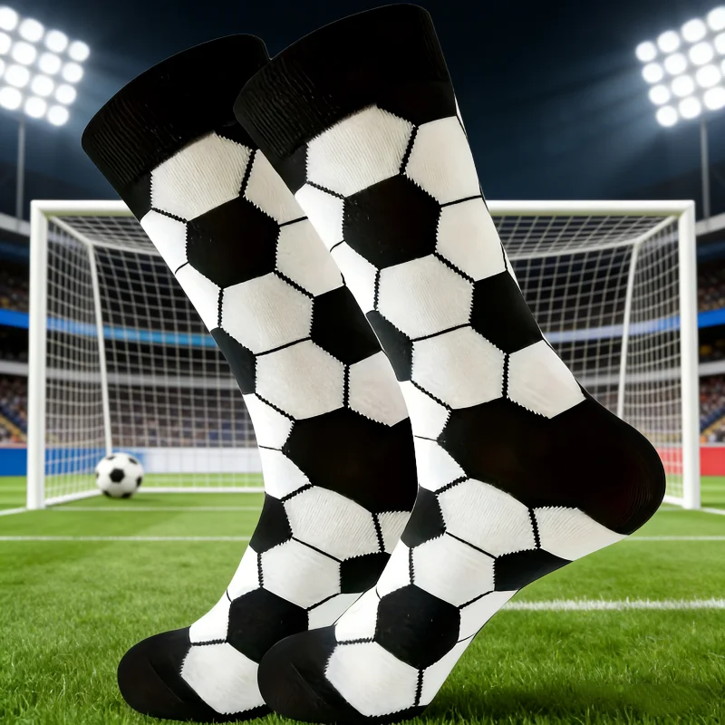 1 Pair Of Four Season Unisex Fashion Trend Black And White Football Style Breathable Sweat Absorbing Long Tube Sports Socks
1 Pair Of Four Season Unisex Fashion Trend Black And White Football Style Breathable Sweat Absorbing Long Tube Sports Socks