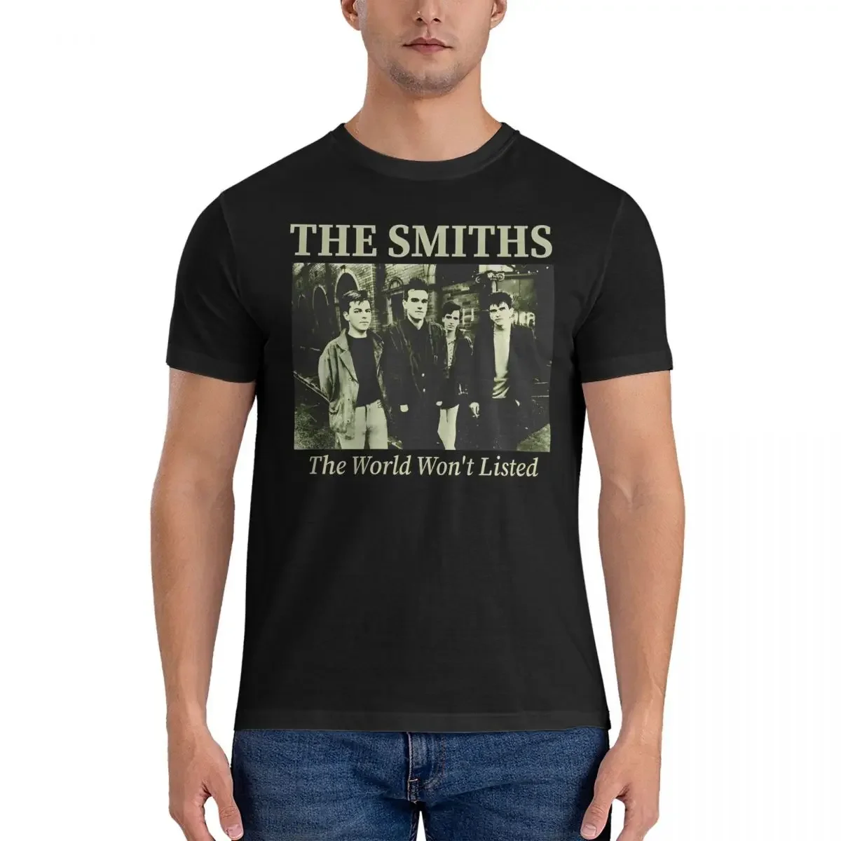 Винтажная Мужская футболка с альбомом The Smiths, модные футболки, футболка с коротким рукавом и круглым вырезом, классические топы из чистого хлопка
Винтажная Мужская футболка с альбомом The Smiths, модные футболки, футболка с коротким рукавом и круглым вырезом, классические топы из чистого хлопка