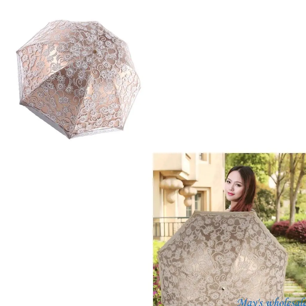 Lace Embroidery Umbrella Retro Coating 3 Folding UV Sun Umbrella For Women 448A
Lace Embroidery Umbrella Retro Coating 3 Folding UV Sun Umbrella For Women 448A