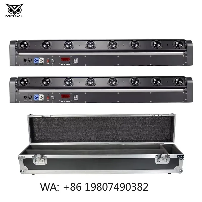 8 Eyes RGBW LED Bar Moving Head Projection Light DMX Beam Effect with Protective Flight Case for DJ Bar Stage Events
8 Eyes RGBW LED Bar Moving Head Projection Light DMX Beam Effect with Protective Flight Case for DJ Bar Stage Events