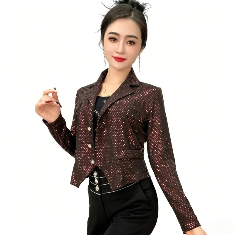 Multi ColorsWOMen's Pearl Plate Suit Sequin Blazer Blue Silver Red Sparkly Glitter Jacket Wedding Party Stage Clothes for Women
Multi ColorsWOMen's Pearl Plate Suit Sequin Blazer Blue Silver Red Sparkly Glitter Jacket Wedding Party Stage Clothes for Women
