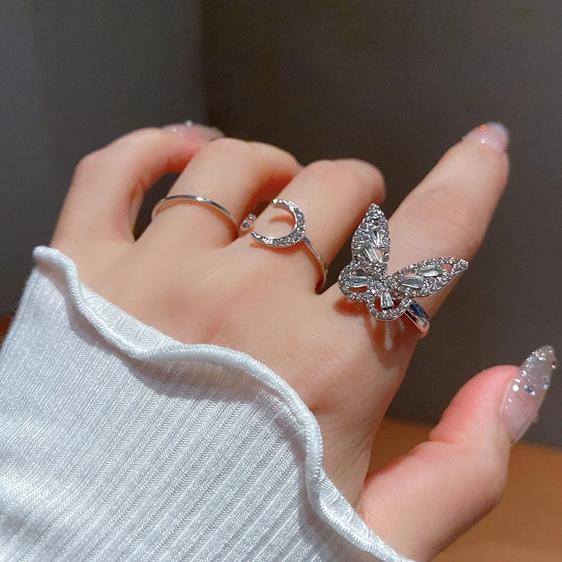 Exquisite Silver Color Zircon Moon Butterfly Three Piece Ring Set Women’s Fashion Daily Accessories Party Jewelry Birthday Gifts
Exquisite Silver Color Zircon Moon Butterfly Three Piece Ring Set Women’s Fashion Daily Accessories Party Jewelry Birthday Gifts