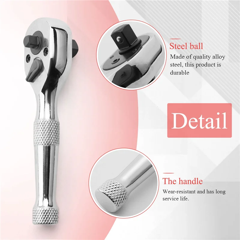 AT44-72 Teeth Ratchet Socket Wrench Mini Double Ended Torque Wrench Spanner Rod Screwdriver Bit Tool
AT44-72 Teeth Ratchet Socket Wrench Mini Double Ended Torque Wrench Spanner Rod Screwdriver Bit Tool