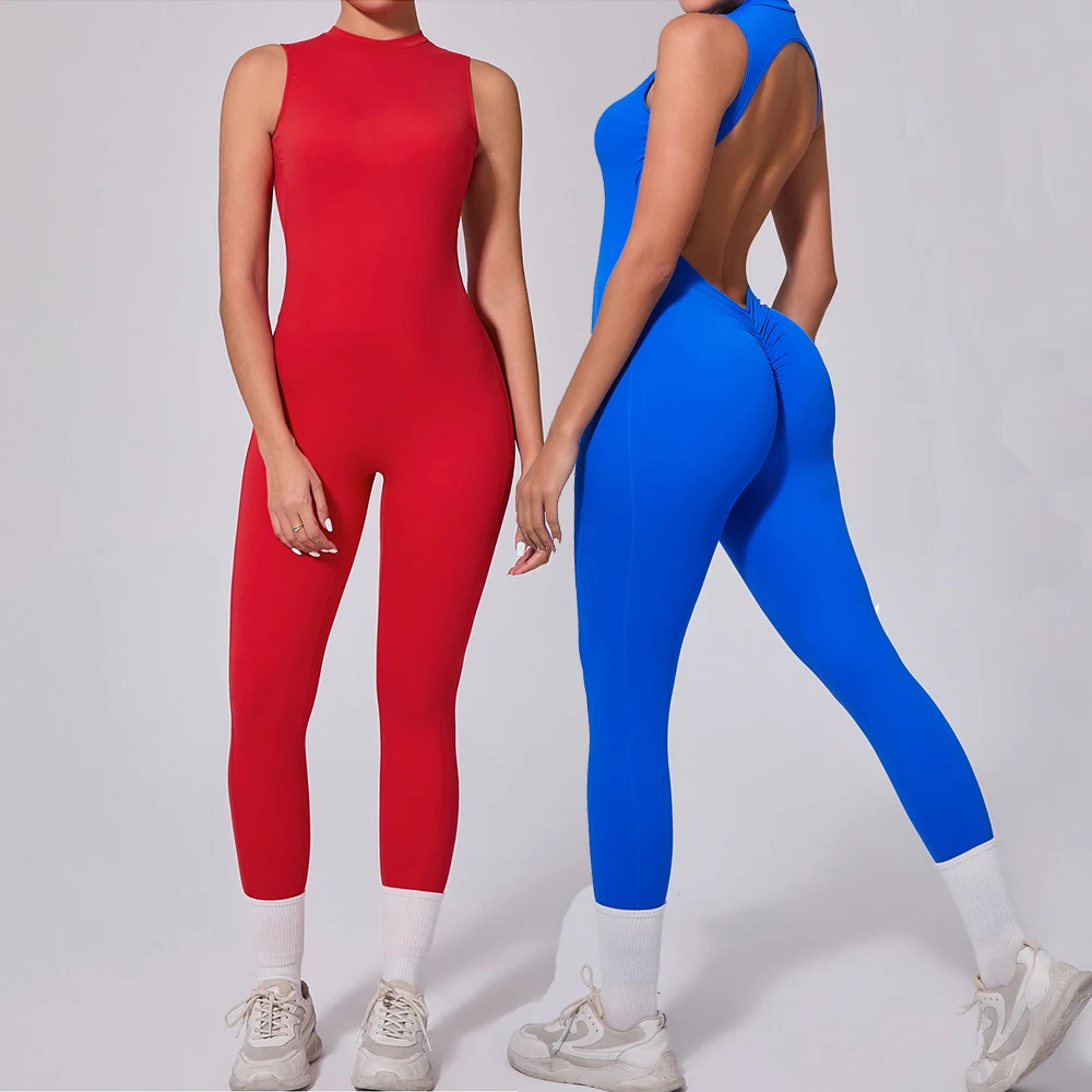 Women's Tracksuits Yoga Rompers One Piece Suit Sleeveless Jumpsuit Sports Set Sexy Backless Bodysuit Outdoors Fitness Sportwear
Women's Tracksuits Yoga Rompers One Piece Suit Sleeveless Jumpsuit Sports Set Sexy Backless Bodysuit Outdoors Fitness Sportwear