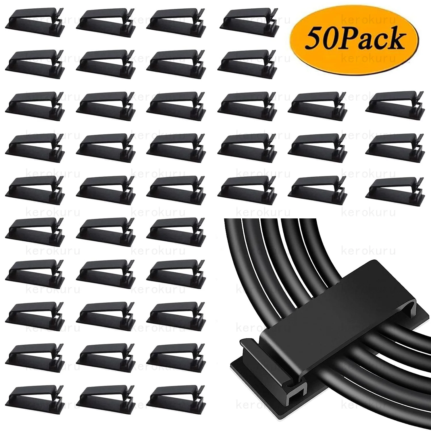 50Pcs Self Adhesive Cable Management Clips Cable Organizer Wire Clips Cord Holder for TV PC Ethernet Cable Desk Home Office
50Pcs Self Adhesive Cable Management Clips Cable Organizer Wire Clips Cord Holder for TV PC Ethernet Cable Desk Home Office