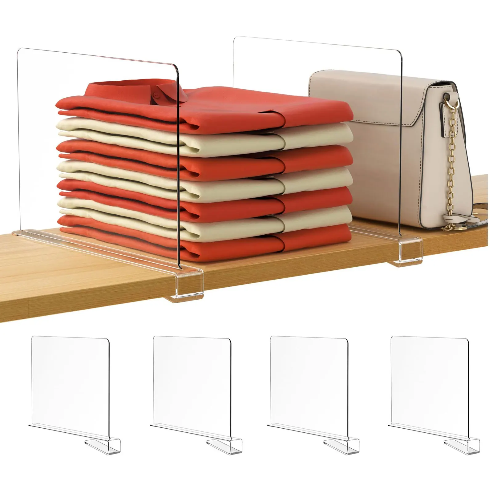 8 Pack Acrylic Closet Shelf Dividers Lightweight Easy Install Wardrobe Partition for Home Bedroom Wardrobe
8 Pack Acrylic Closet Shelf Dividers Lightweight Easy Install Wardrobe Partition for Home Bedroom Wardrobe