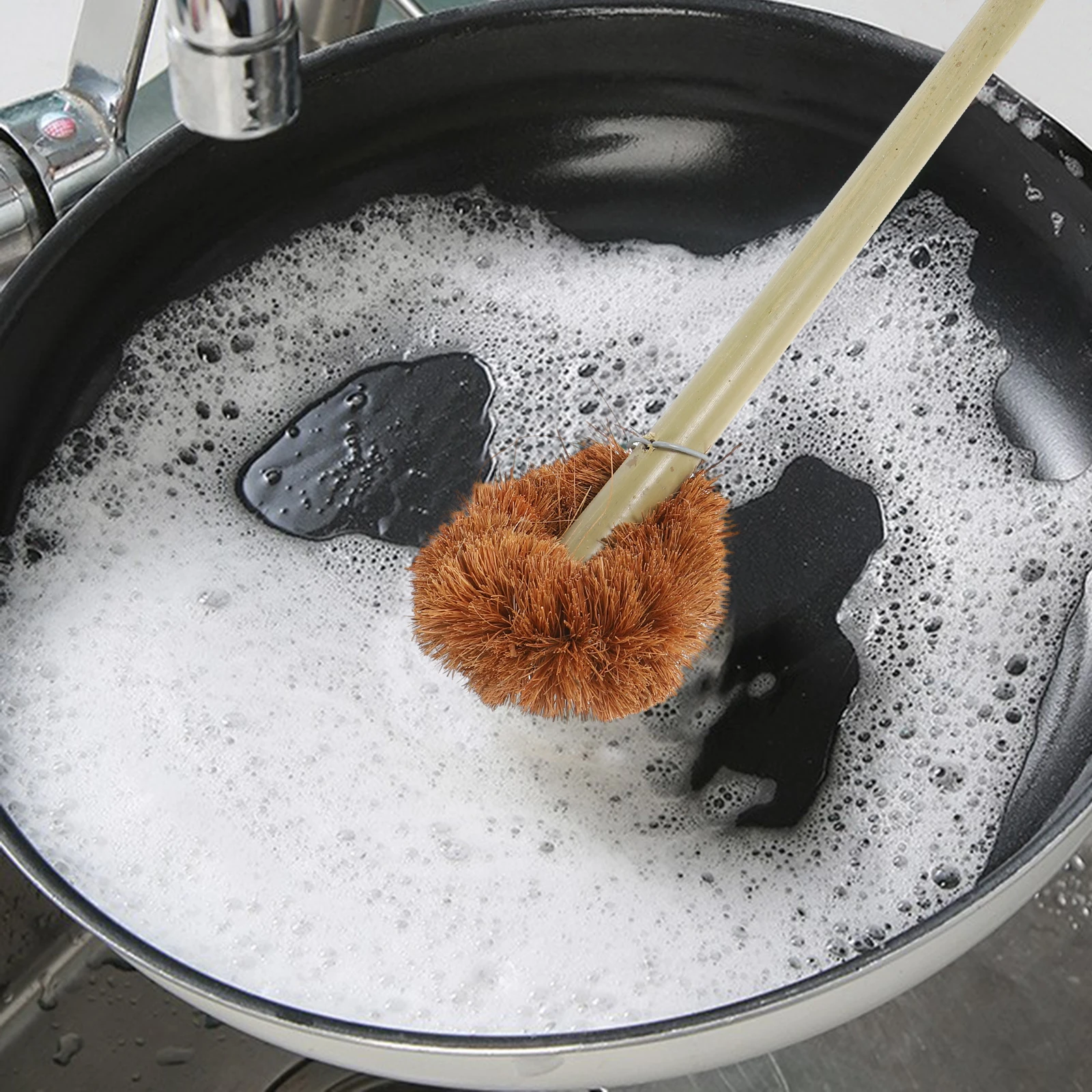 Abalone Brush Wok Cleaning Scrub for Dishes Bamboo Handled Kitchen Scrubber with Washing Scrubbers
Abalone Brush Wok Cleaning Scrub for Dishes Bamboo Handled Kitchen Scrubber with Washing Scrubbers