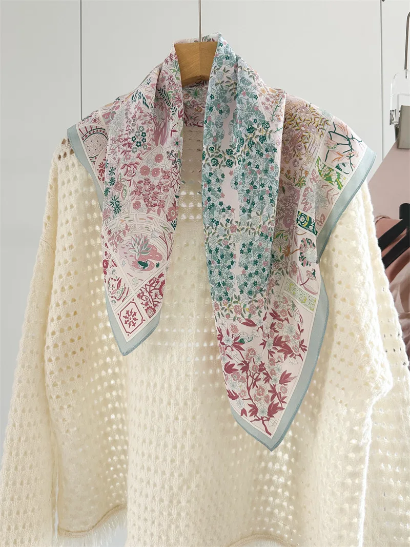 High end silk double crepe pink Monet Garden spring/summer Korean version versatile mulberry silk square scarf scarf shawl
High end silk double crepe pink Monet Garden spring/summer Korean version versatile mulberry silk square scarf scarf shawl