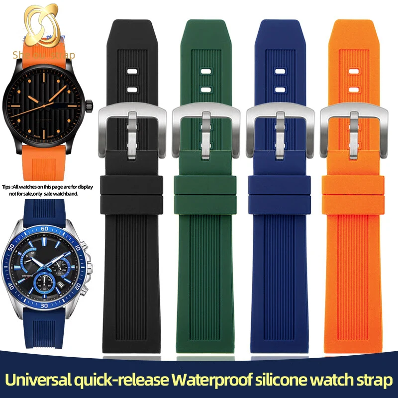 20mm 22mm Silica Gel Watch Strap For Casio EFR-552 Waterproof And Soft Sport Man Watchband Convex Joint Pin Buckle
20mm 22mm Silica Gel Watch Strap For Casio EFR-552 Waterproof And Soft Sport Man Watchband Convex Joint Pin Buckle