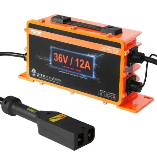 36 Volt Golf Cart Battery Charger, 12 AMP, Smart Battery Charger with D-Style Plug, Compatible with Lead-Acid AGM
36 Volt Golf Cart Battery Charger, 12 AMP, Smart Battery Charger with D-Style Plug, Compatible with Lead-Acid AGM