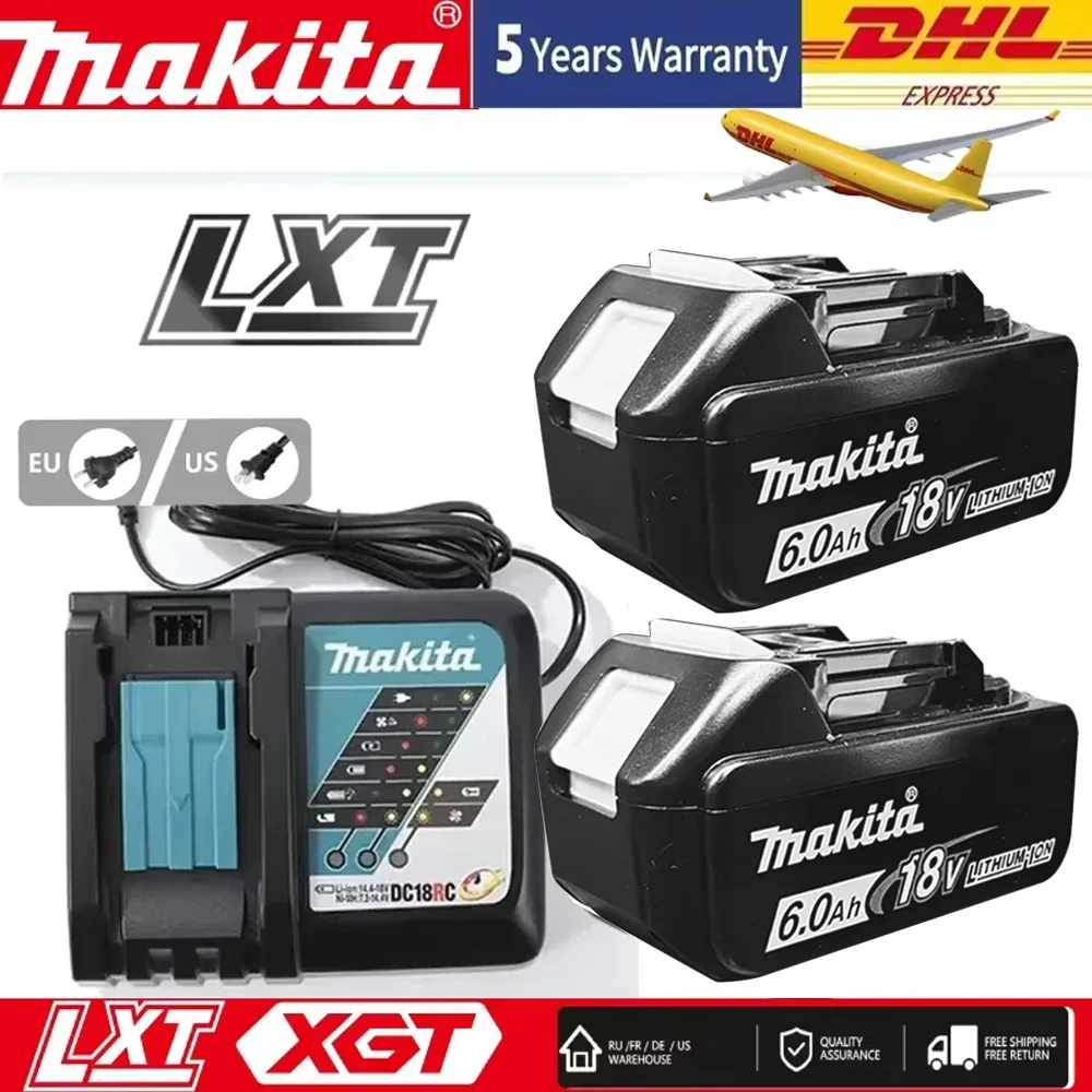 100% Genuine 18V Makita 6Ah/5Ah/3Ah for Makita Battery BL1840 BL1830B BL1850B BL1850 BL1860 BL1815 Replacement Lithium Battery
100% Genuine 18V Makita 6Ah/5Ah/3Ah for Makita Battery BL1840 BL1830B BL1850B BL1850 BL1860 BL1815 Replacement Lithium Battery