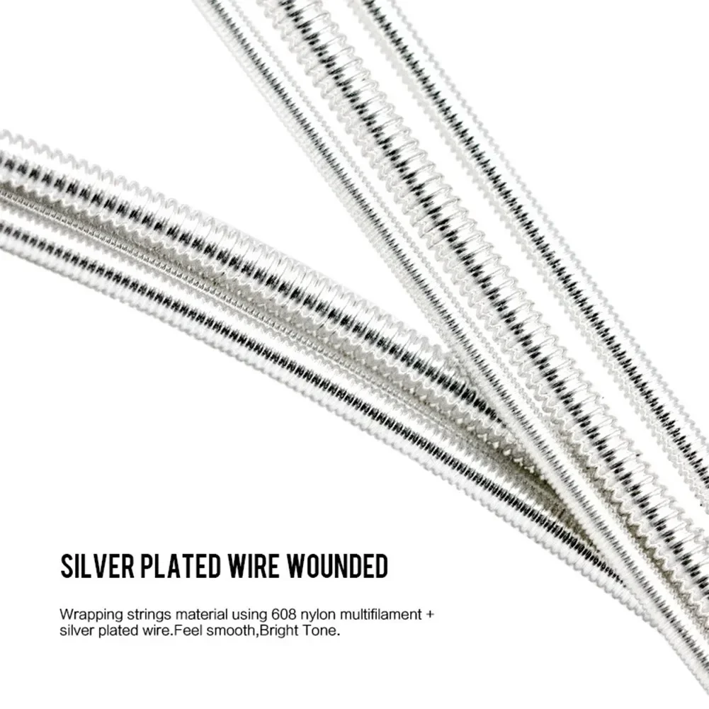 For Classical Guitar Guitar Strings Premium Silver Plated Acoustic Classical E-1st-E-6th Guitar Strings Or Guitar Accessories
For Classical Guitar Guitar Strings Premium Silver Plated Acoustic Classical E-1st-E-6th Guitar Strings Or Guitar Accessories