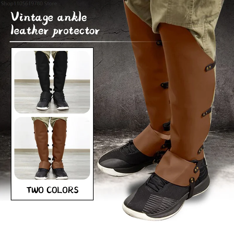 Men Medieval Viking Knight Costume Larp PU Leather Leg Armor Gothic Greaves Half Chaps Gaiter Cosplay Rider Shoe Boot Cover
Men Medieval Viking Knight Costume Larp PU Leather Leg Armor Gothic Greaves Half Chaps Gaiter Cosplay Rider Shoe Boot Cover