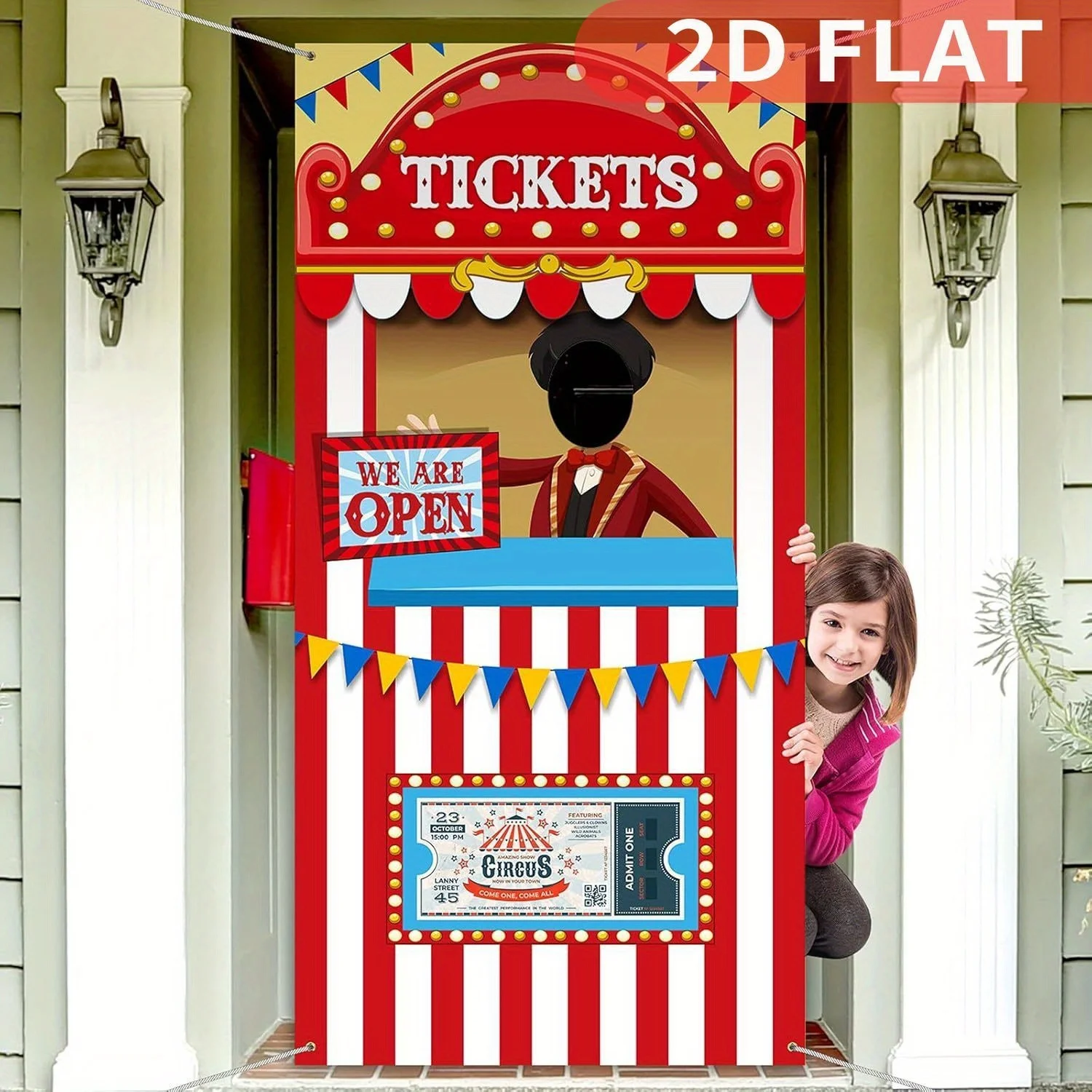 1pc 2D Carnival Circus Theme Party Party photo booth props, Halloween Carnival Photo Door Banner Ticket Booth Backdrop Props
1pc 2D Carnival Circus Theme Party Party photo booth props, Halloween Carnival Photo Door Banner Ticket Booth Backdrop Props