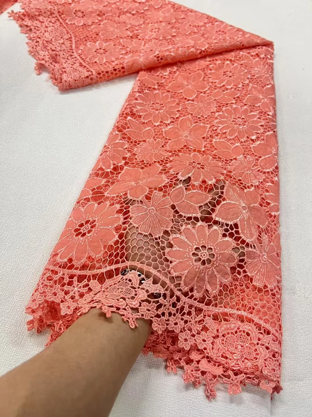 2025 High Quality Africa Nigerian Tulle Lace Fabric 5Yard Cotton for Wedding Dress Chiffon Party Guipure Sewing JL463
2025 High Quality Africa Nigerian Tulle Lace Fabric 5Yard Cotton for Wedding Dress Chiffon Party Guipure Sewing JL463