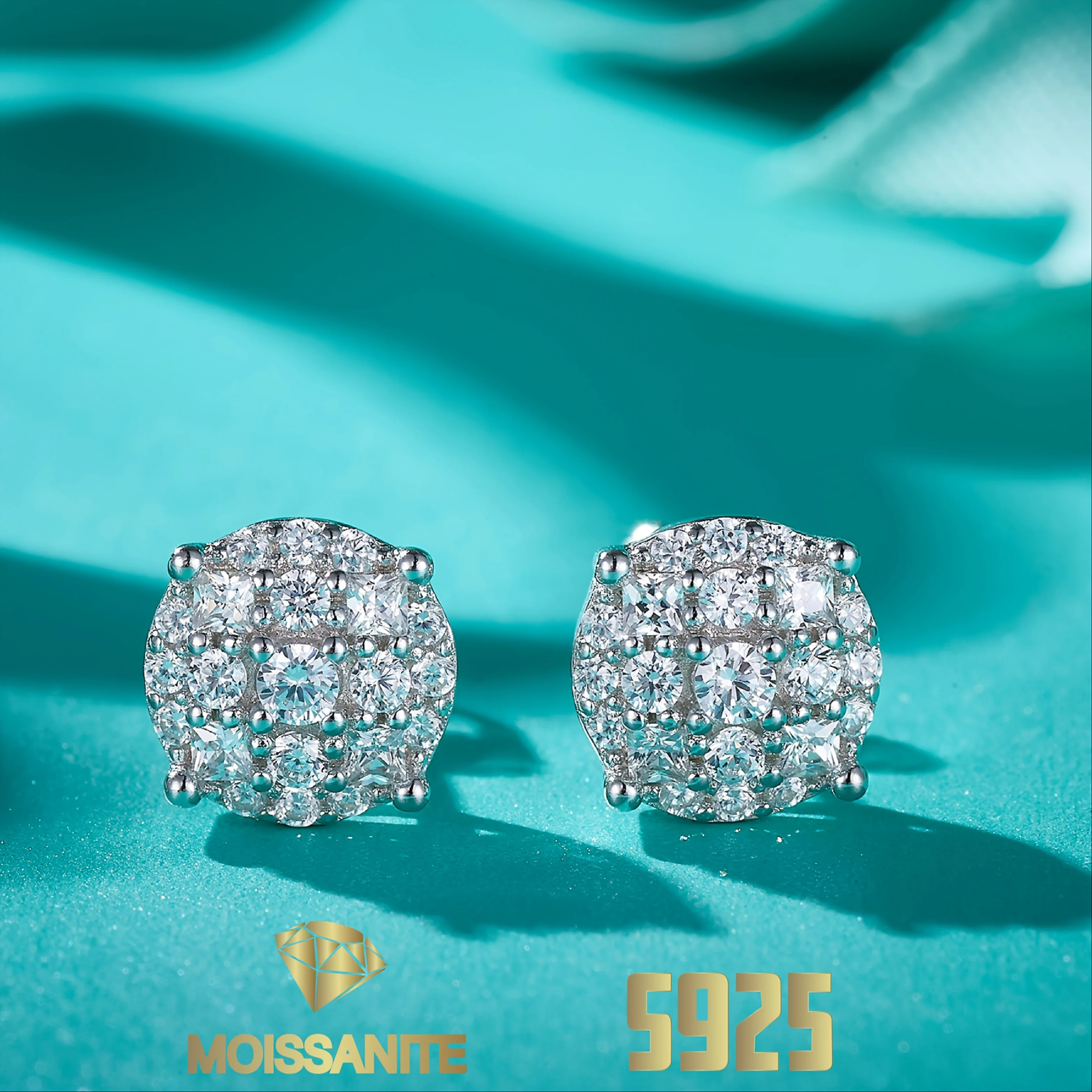 Round Earrings Silver 925 Stud Earring Full Moissanite Earrings for Girlfriend Gift with Gra Certificate Fine Jewelry
Round Earrings Silver 925 Stud Earring Full Moissanite Earrings for Girlfriend Gift with Gra Certificate Fine Jewelry