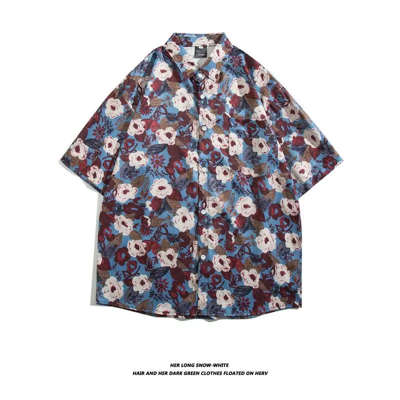 Retro Oil Painting Print Loose Short Sleeve Shirt Women's Casual Hong Kong Style Outerwear Trendy Summer New Arrival
Retro Oil Painting Print Loose Short Sleeve Shirt Women's Casual Hong Kong Style Outerwear Trendy Summer New Arrival