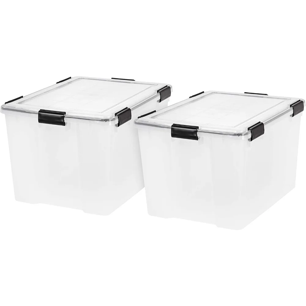 USA 74 Qt Storage Box with Gasket Seal Lid, 2 Pack - BPA-Free, Made in USA - Heavy Duty Moving Containers with Tight Latch
USA 74 Qt Storage Box with Gasket Seal Lid, 2 Pack - BPA-Free, Made in USA - Heavy Duty Moving Containers with Tight Latch