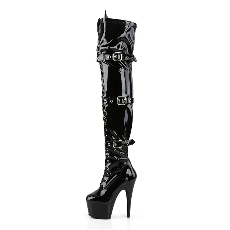 17CM Over-Knee Boots | Punk Rock Pole Dance Boots | Black Lace-Up with Buckle Strap | Anti-Slip Stage Shoes for Club Night
17CM Over-Knee Boots | Punk Rock Pole Dance Boots | Black Lace-Up with Buckle Strap | Anti-Slip Stage Shoes for Club Night