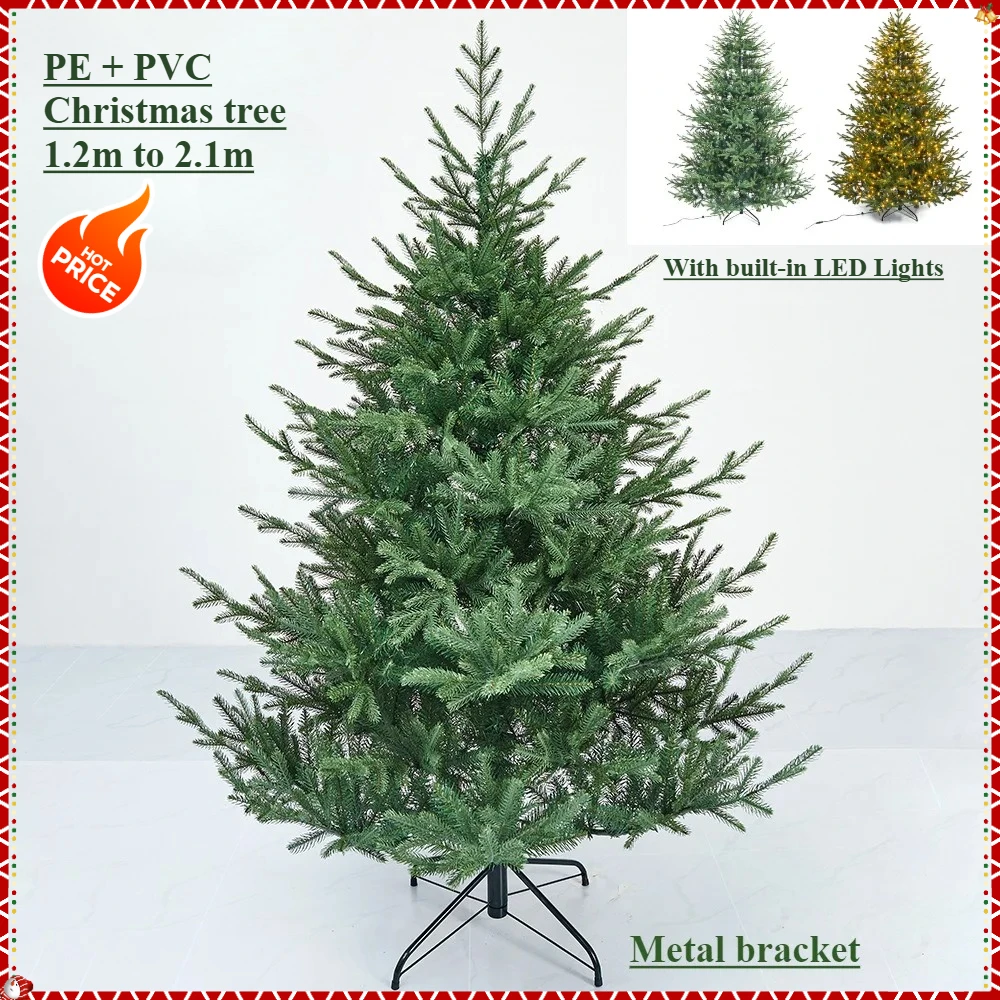 Artificial Christmas Tree PE+PVC Material Built-in LED Light Christmas Tree 1.2m To 2.1m Christmas Party Atmosphere Decoration
Artificial Christmas Tree PE+PVC Material Built-in LED Light Christmas Tree 1.2m To 2.1m Christmas Party Atmosphere Decoration