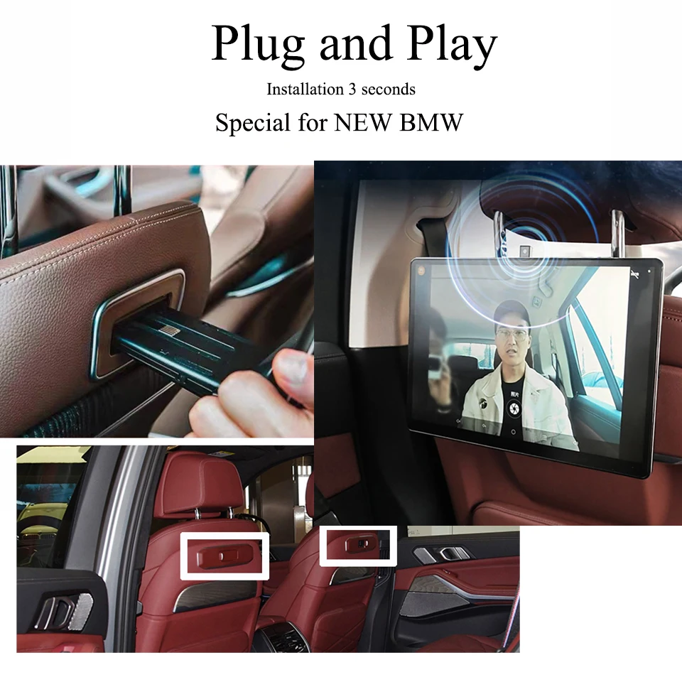 Car TV Rear Seat Entertainment For 2023 2024 2025 2026 BMW X7 G07 M60i xDrive 40i Android 14.0 OS Headrest Monitor Plug And Play
Car TV Rear Seat Entertainment For 2023 2024 2025 2026 BMW X7 G07 M60i xDrive 40i Android 14.0 OS Headrest Monitor Plug And Play