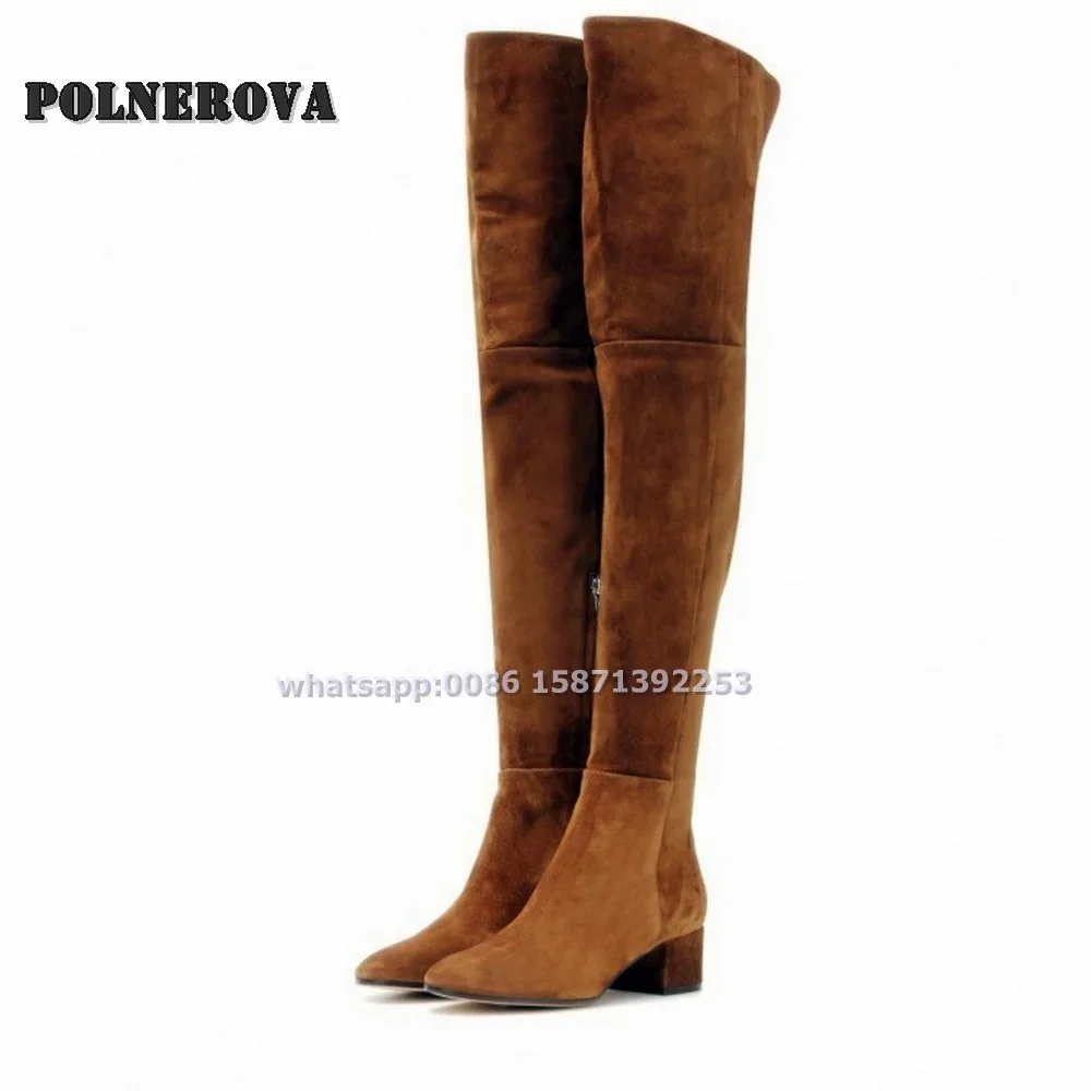 large size Brown Short Plush Tall Boots Pointed Toe Mid Heel Solid Patchwork Over The Knee Boots Sexy Spicy Girl Runway Shoes 20
large size Brown Short Plush Tall Boots Pointed Toe Mid Heel Solid Patchwork Over The Knee Boots Sexy Spicy Girl Runway Shoes 20