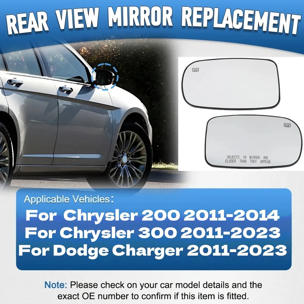 Left/Right Side Heated Rear View Side Mirror Glass Lens For Chrysler 200 300 For Dodge Charger 2011-2023 68101147AA 68101146AA
Left/Right Side Heated Rear View Side Mirror Glass Lens For Chrysler 200 300 For Dodge Charger 2011-2023 68101147AA 68101146AA