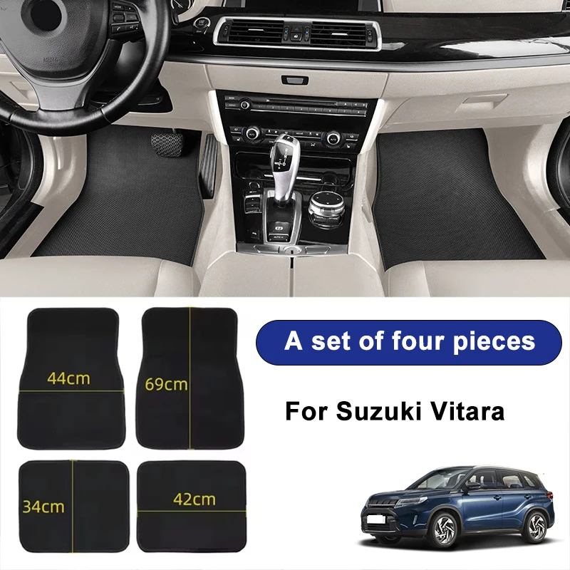 For Suzuki Vitara Car Floor Mats Black Non-Slip 4Pcs Front & Rear Foot Mats Carpets Rugs Auto Interior Accessories
For Suzuki Vitara Car Floor Mats Black Non-Slip 4Pcs Front & Rear Foot Mats Carpets Rugs Auto Interior Accessories