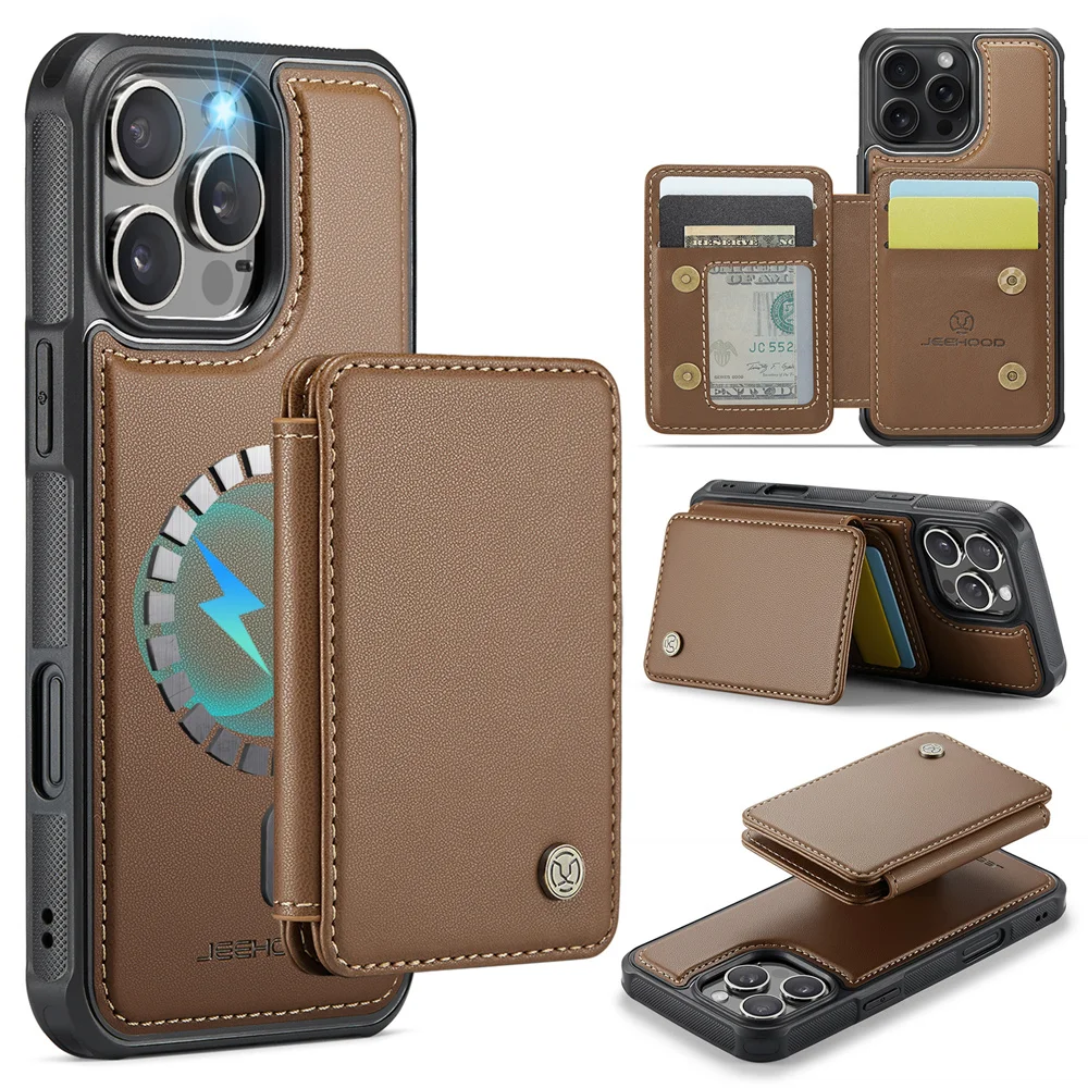 JEEHOOD Luxury 2 in 1 Phone Case For Iphone 13 14 Plus 15 Pro Max Magnetic Leather Split Type Wallet Back Cover
JEEHOOD Luxury 2 in 1 Phone Case For Iphone 13 14 Plus 15 Pro Max Magnetic Leather Split Type Wallet Back Cover