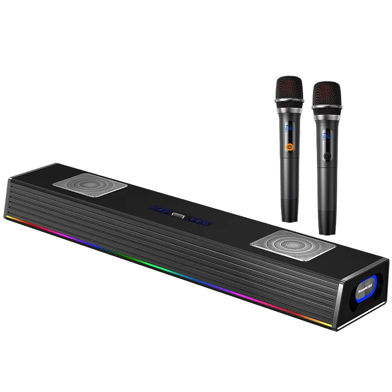 2.1CH Bluetooth Home Theater System With Built-in Subwoofer and Wireless Microphone for TV
2.1CH Bluetooth Home Theater System With Built-in Subwoofer and Wireless Microphone for TV