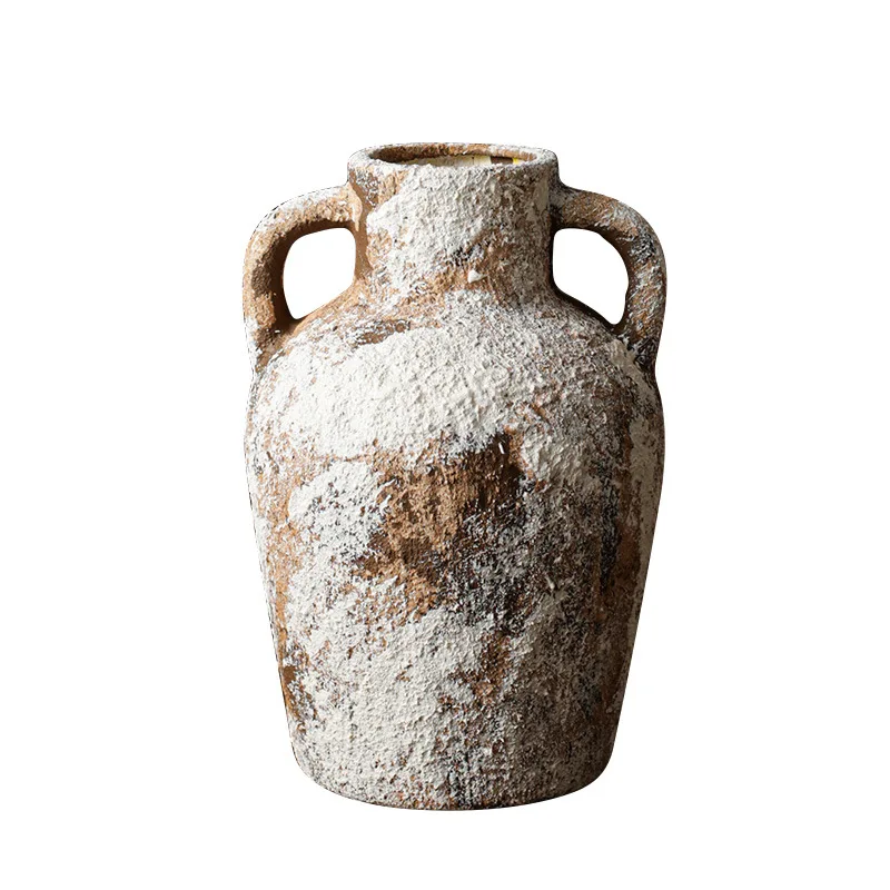 Vintage wabi-sabi style new Chinese zen handmade ceramic enamel vase with mottled coarse pottery finish, suitable for home
Vintage wabi-sabi style new Chinese zen handmade ceramic enamel vase with mottled coarse pottery finish, suitable for home
