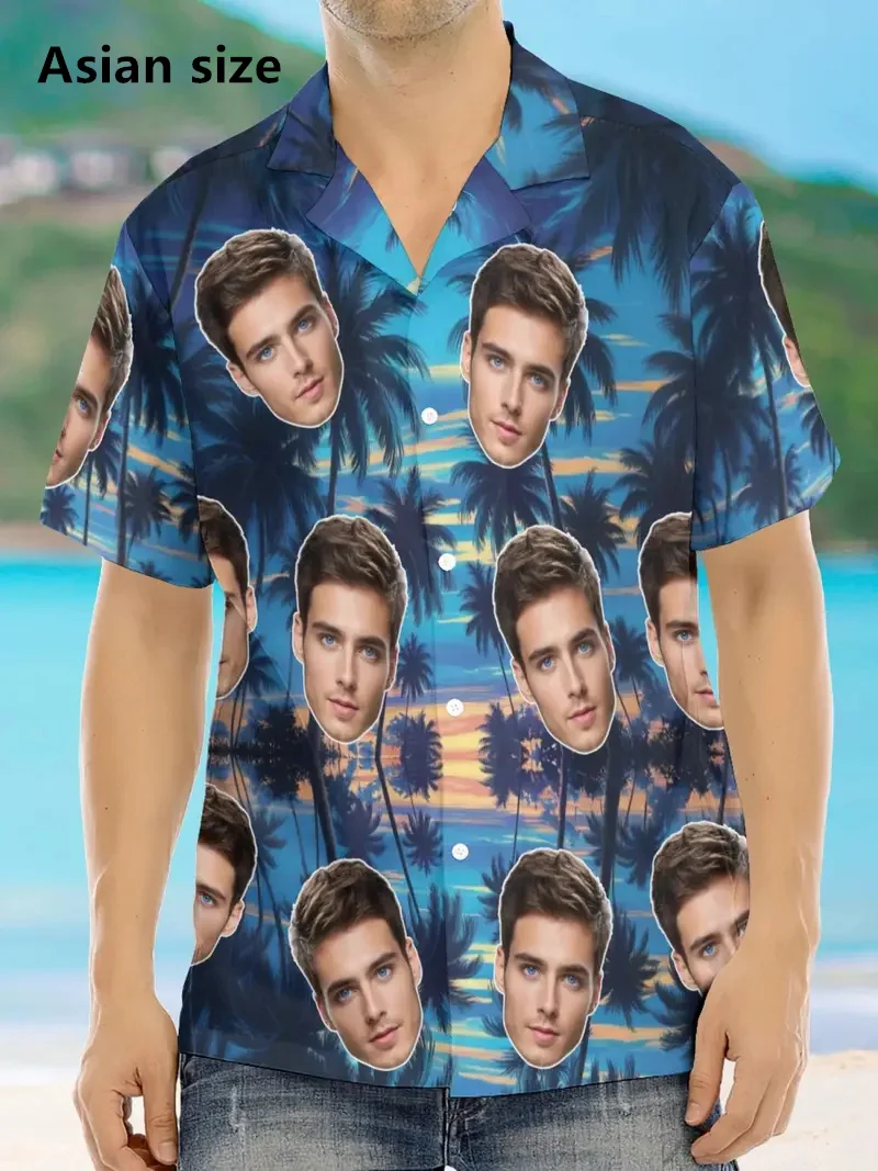 Custom Photo Hawaii Shirts For Men Men's Short Sleeve Custom Number Basketball Shirts Clothes Full Print Diy Beach Shirts
Custom Photo Hawaii Shirts For Men Men's Short Sleeve Custom Number Basketball Shirts Clothes Full Print Diy Beach Shirts