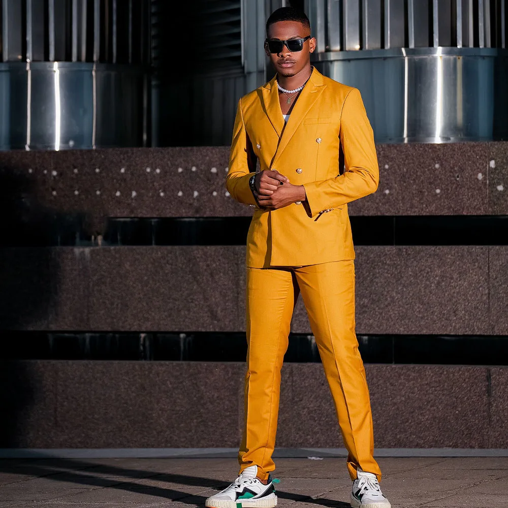 Fashion Men's Suit 2 Pieces Peaked Lapel Double Breasted Graduation Blazer Evening Prom Slim Set Jacket for Men Customized
Fashion Men's Suit 2 Pieces Peaked Lapel Double Breasted Graduation Blazer Evening Prom Slim Set Jacket for Men Customized