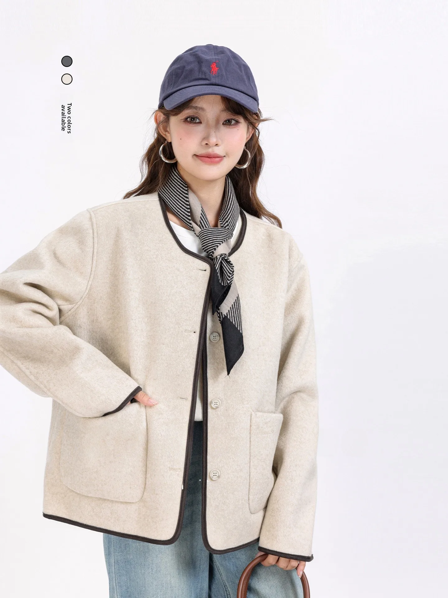 Faionable двустороннее шерстяное пальто круглое Ne ort Sle Color Blo Ele Ladylike Commute Korean Sle Long Sve
Faionable двустороннее шерстяное пальто круглое Ne ort Sle Color Blo Ele Ladylike Commute Korean Sle Long Sve