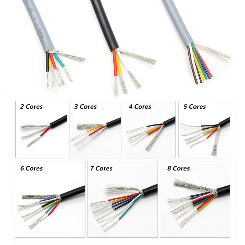 30AWG ~ 18AWG UL2547 Shielded Wire 2-3-4-5 Cores PVC Insulated Channel Audio Speaker Headphone Line Signal Control Copper Cable
30AWG ~ 18AWG UL2547 Shielded Wire 2-3-4-5 Cores PVC Insulated Channel Audio Speaker Headphone Line Signal Control Copper Cable