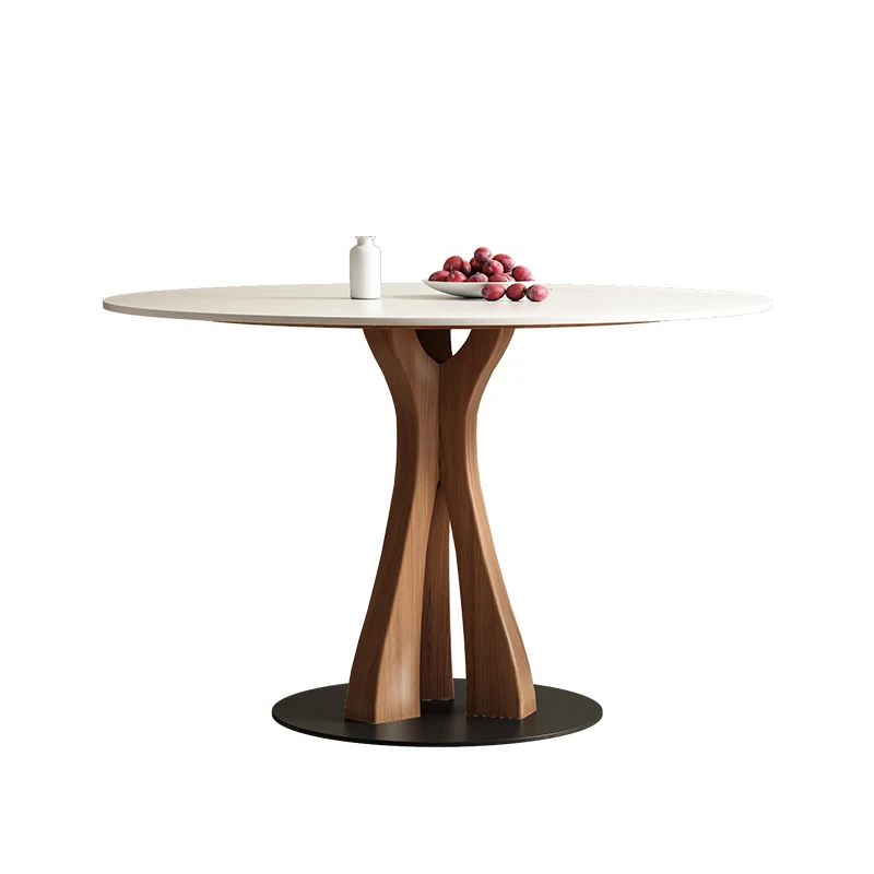 Multi-tower round table solid wood round dining table simple pure white small apartment Delifeng rock slab household dining
Multi-tower round table solid wood round dining table simple pure white small apartment Delifeng rock slab household dining